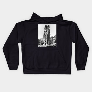 Mayan Ruins of Copan Tall Stela Kids Hoodie